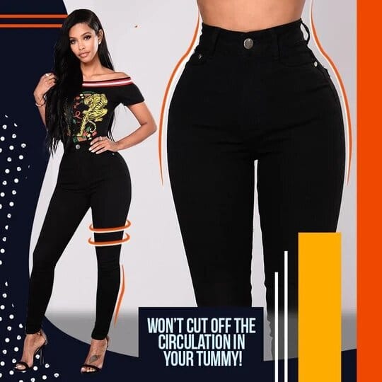 Tobulos formos tamprūs džinsai