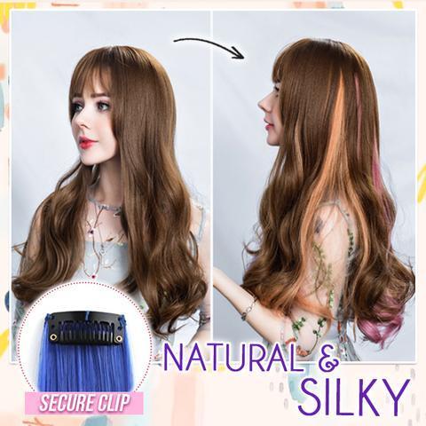 Spalvotas prisegamų plaukų spintos priauginimo rinkinys - Image 3