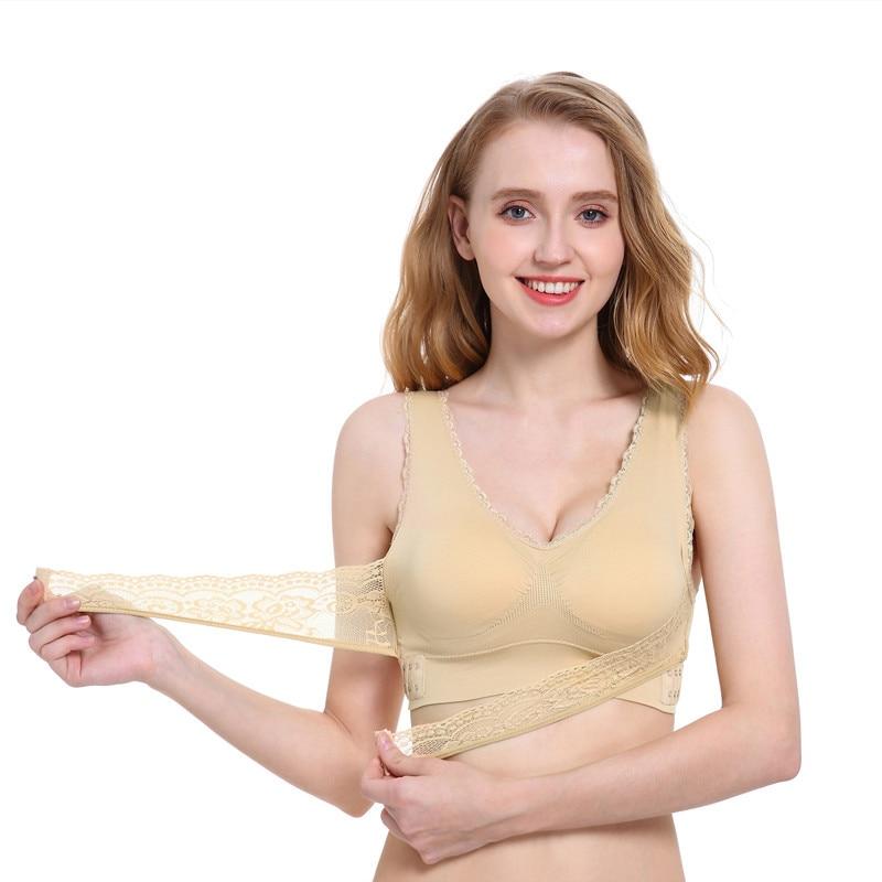 Reguliuojamas priekinis dirželis Push-Up nėrinių liemenėlė - Image 4