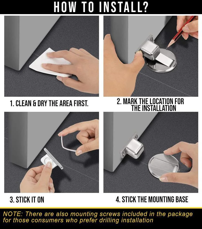 Cinko lydinio nematomas magnetinis durų amortizatorius - Image 4