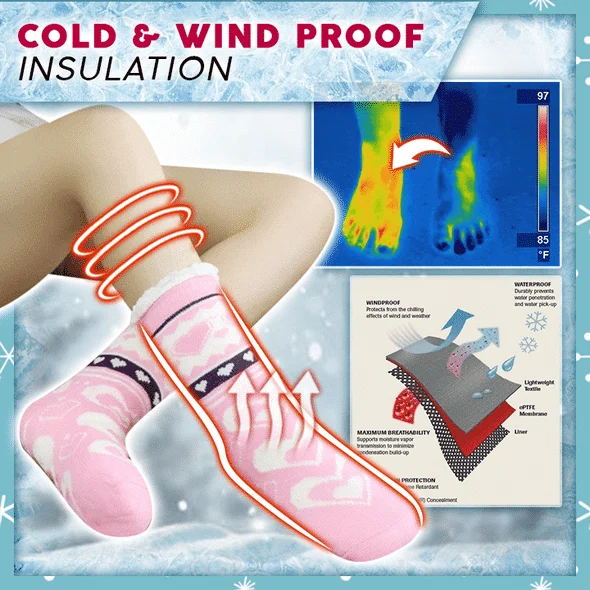 Jaukios termo šlepetės kojinės - Image 4