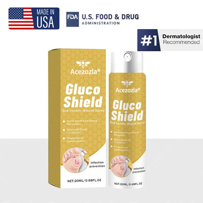 GlucoShield bičių nuodų žaizdų purškiklis